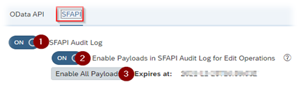 SFAPI payload activation