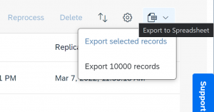 SuccessFactors 1H-2023 Integration Release Changes: New Drop Down menu for "Export to Spreadsheet button"