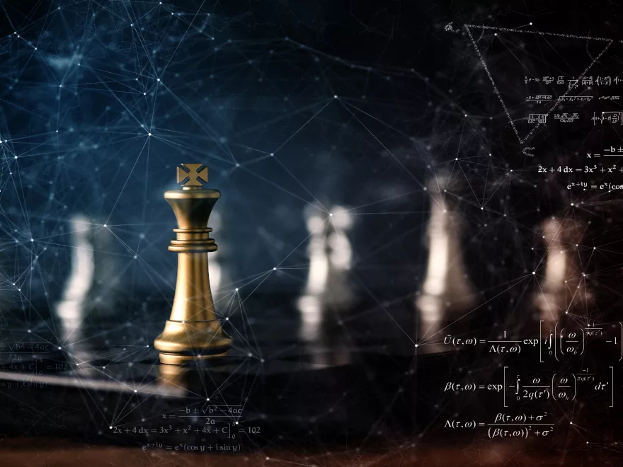 Cover Picture for the Instance Refresh in SuccessFactors: Showing a chessboard with math formulae around