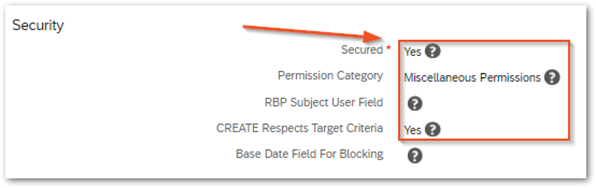 Position Object - Security Settings